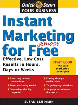 cover image of Instant Marketing for Almost Free